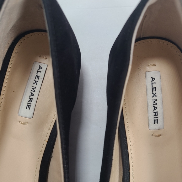 Alex Marie Black Suede Moccasin Flats Women's Size 7.5 - Picture 3 of 11